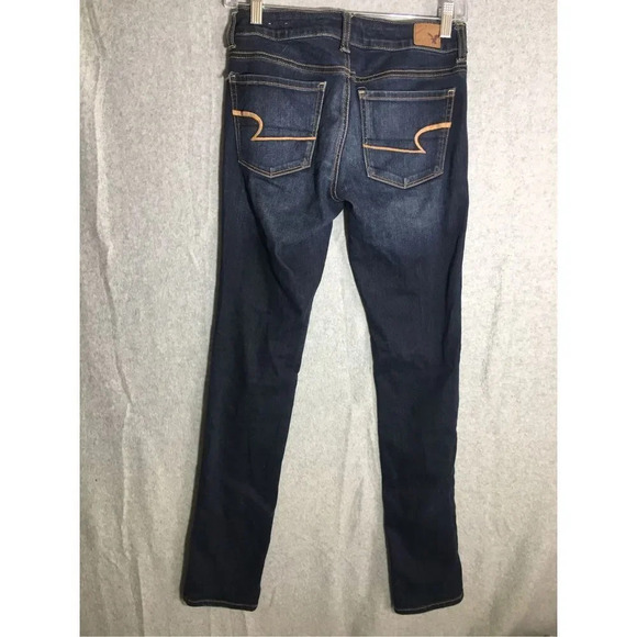 Womens American Eagle Jeans Dark Wash Skinny Casual Trendy - Picture 5 of 6